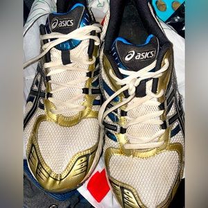 - Asics Gel Fluent 4 Running shoes Grey Blue Sneakers Size 12